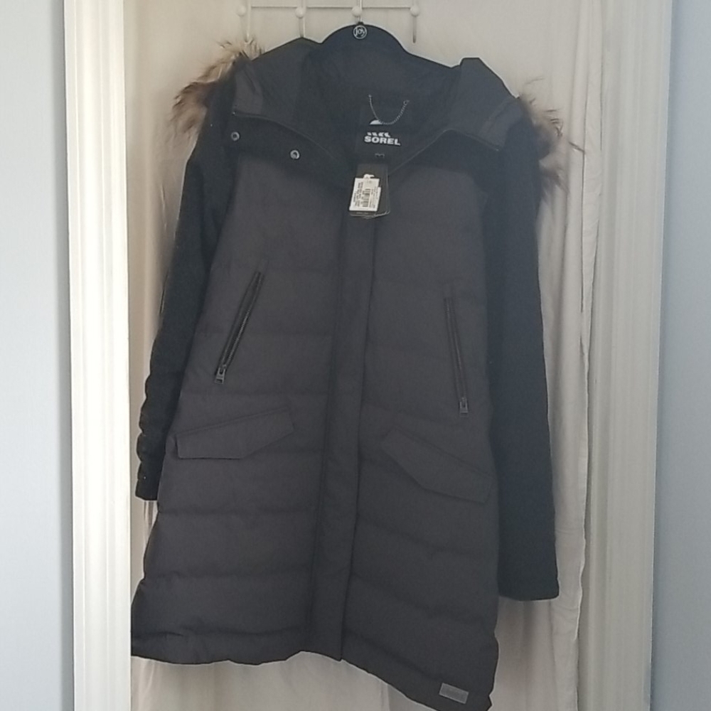 NWT Sorel Women's Tivoli Long Wool Down Jacket